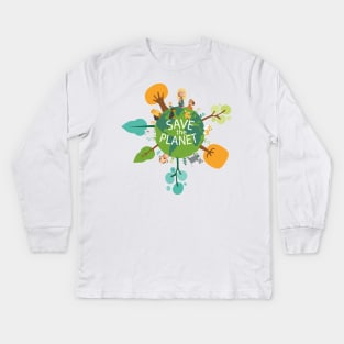 Save the Planet Kids Long Sleeve T-Shirt